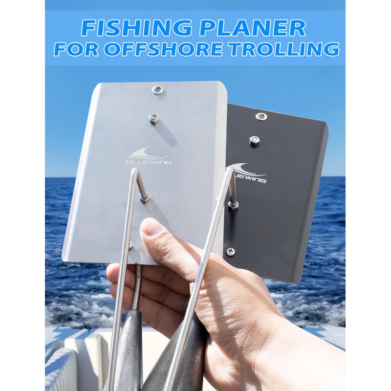 BLUEWING Fishing Planer Heavy-Duty Trolling Planer with Stainless Steel Blade