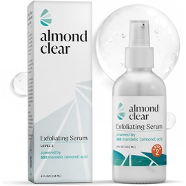 Almond Clear Sérum Nivel 2 Sérum Corporal Con Ácido Mandélico Para El Acné, La Foliculitis, El Envejecimiento Cutáneo, Los Vellos Encarnados Y Las Manchas Oscuras En Rostro, Pecho, Glúteos, Espalda,