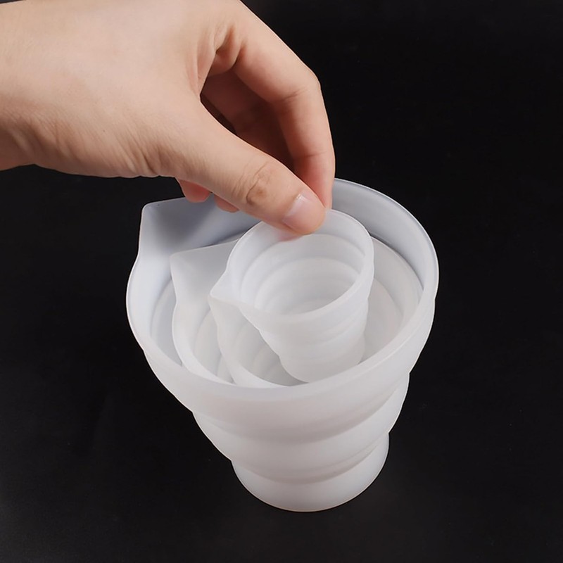 Taza medidora plegable de silicona para taza medidora plegable de