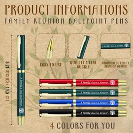 Dunzoom 48 Set Family Reunion Favors Family Reunion Gifts Notebook and Pen Set Bulk Mini Tree Pocket Notebook Love Ballpoint Pens with Bags for Party Guest