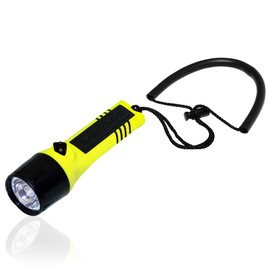 Saekodive Classic LED Dive Light - 500 Lumens Underwater Flashlight - Waterproof for Outdoor Activities - Scuba, Technical, Cave Diving, Hunting, Camping (Fluorescent Yellow)