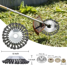 XZEIT Weed Brush Cutter - High Quality Wild Herb Brush for Brush Cutter - 150 x 25.4 mm Bore - Wire Brush Cutter for Effective Weed Removal, Wire Brush Cutter