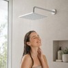 Regadera Tipo Lluvia de Acero Inoxidable con Brazo de Pared