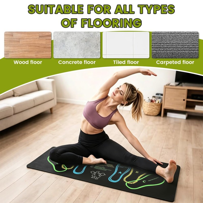 Squat Mat with Foot Position, 31.5" x 13.8" Non-Slip Exercise