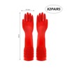 JTMKYO 2 Pieces Extra Long Kitchen Cleaning Rubber Gloves, Waterproof