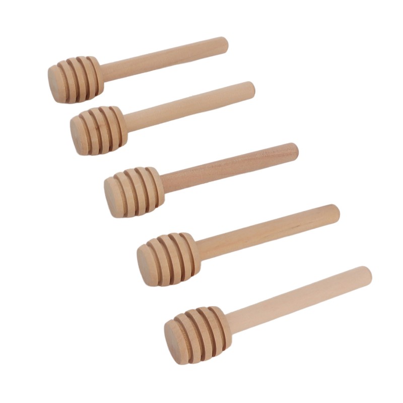 50pcs Honey Dipper Wooden Multipurpose Mini Honey Stirrer Stick for