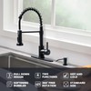 WEWE Black Kitchen Faucet with Soap Dispenser, Kitchen Sink Faucet