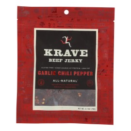 UD_Krave Sweet Spicy Beef Jerky Garlic Chili Pepper Flavor Case of 8 2.7 oz Meat Snacks Dried Processed