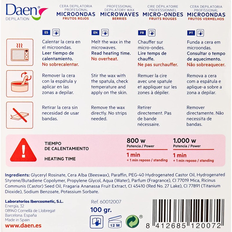 Daen 100 g Berries Microwavable Wax