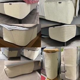 Cat Scratching Pad Natural Sisal Sofa Corner Furniture Protector Scratching Mat Cat Scratch Pads Couch Corner Protecting Furniture Anti-Slip Sisal Cat Repellent Mat for Sofa Bed Chair Desk Legs