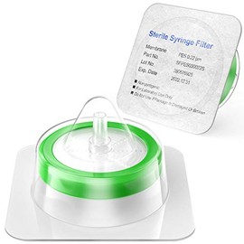 Sterile Syringe Filters PES 33mm Diameter 0.22um Pore Size Individually Wrapped Pack of 10 Biomed Scientific