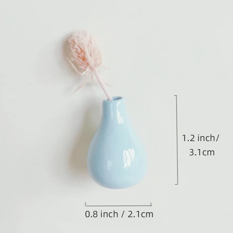 2 PCS Mini Vase for Cat Whiskers, Miniature Vase, Ceramic