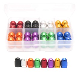 Valve Caps Car Valve Caps Bicycle Wheel Dust Cover Air Nozzle Cap for Automobile, Bicycle, Electric Tricycle, Motorcycles and Other Tyres, 32 Pieces, 8 Colours