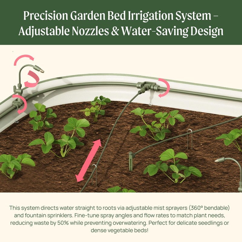 Vego Garden Irrigation Kit - Drip Irrigation System for Raised