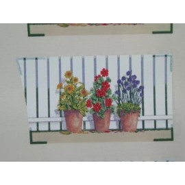 1 fabric panel, 6 sets of oven mitt tops,  POTTED HERBS