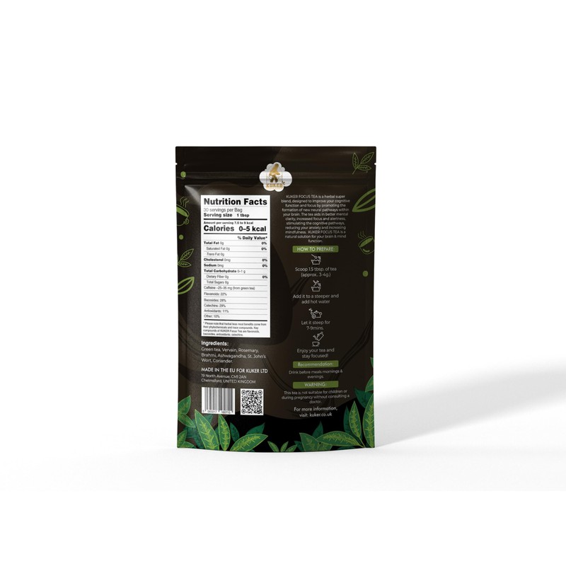 Focus Tea Loose Leaf 100g – Brain Boost Herbal Mix