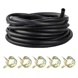 Dutreg 5 Metre Vacuum Hose Car with 5 Hose Clamps - Ideal for Vacuum Systems, Car Pumps, Turbine Air (4 mm ID, 8 mm OD)