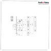 KOTARBAU® Hook Lock Sliding Gates Mortise Lock F-30 Sliding Door