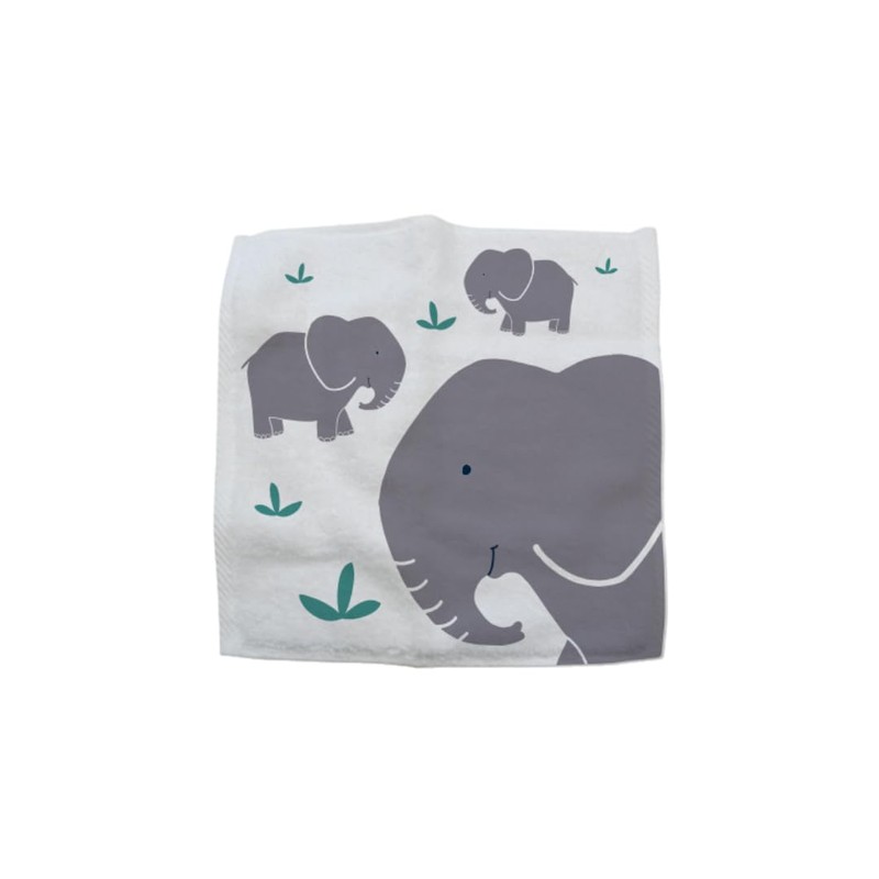 Hello Chums Wash Cloth - Safari Animal Magic Flannel, Face