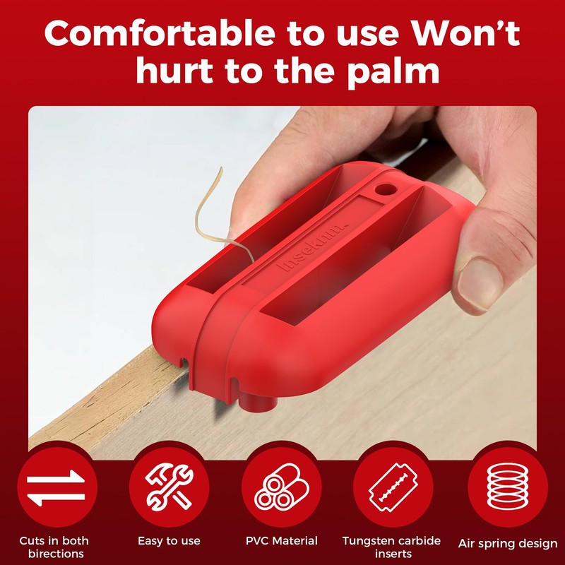 Inseknm Edge Banding Trimmer with Tungsten Carbide Blades, Hand Planer