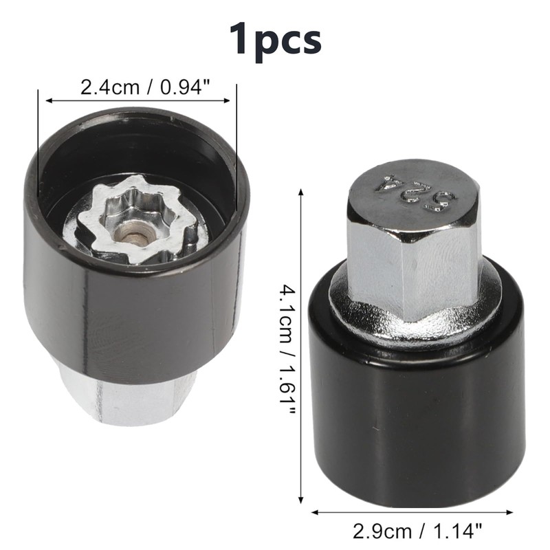 Oiieco 1PCS Anti Theft Car Locking Wheel Nut Key 524