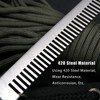 Foldable Pocket Comb, Stainless Steel Switchblade Comb Spring Jump Brush