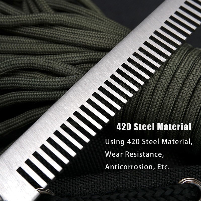 Foldable Pocket Comb, Stainless Steel Switchblade Comb Spring Jump Brush
