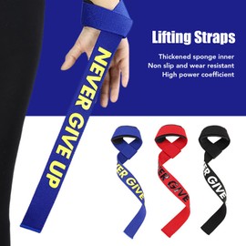 Muñequeras de Levantamiento para Levantamiento de Pesas, Culturismo, Levantamiento de Pesas, Entrenamiento de Fuerza, Muñequeras de Gimnasio, Correas de Levantamiento de Muñecas, Banda de Agarre (Negro)