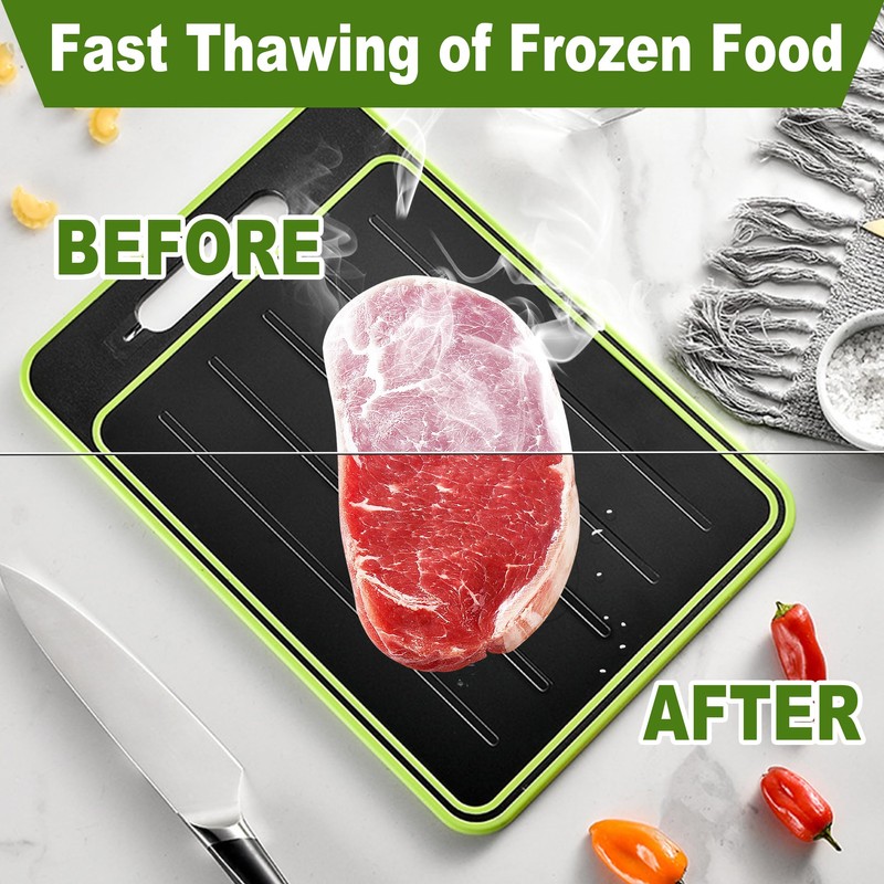 4 in 1 Defrosting Board, Plastic Thaw Cutting Boards, Miracle
