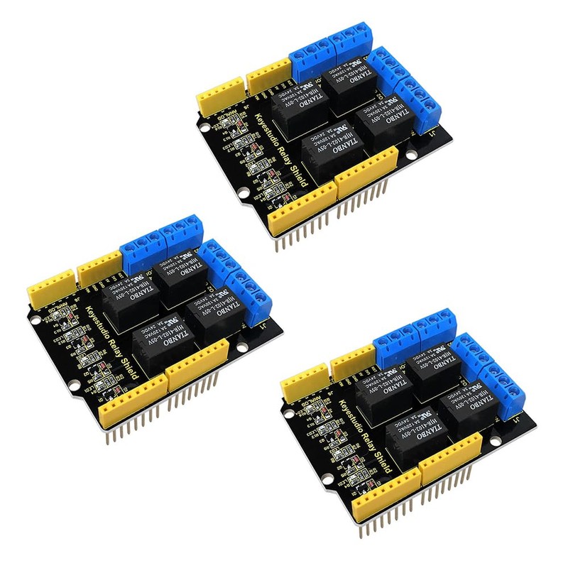 KEYESTUDIO 4 Channel Relay Shield 5V Relay Module for Arduino