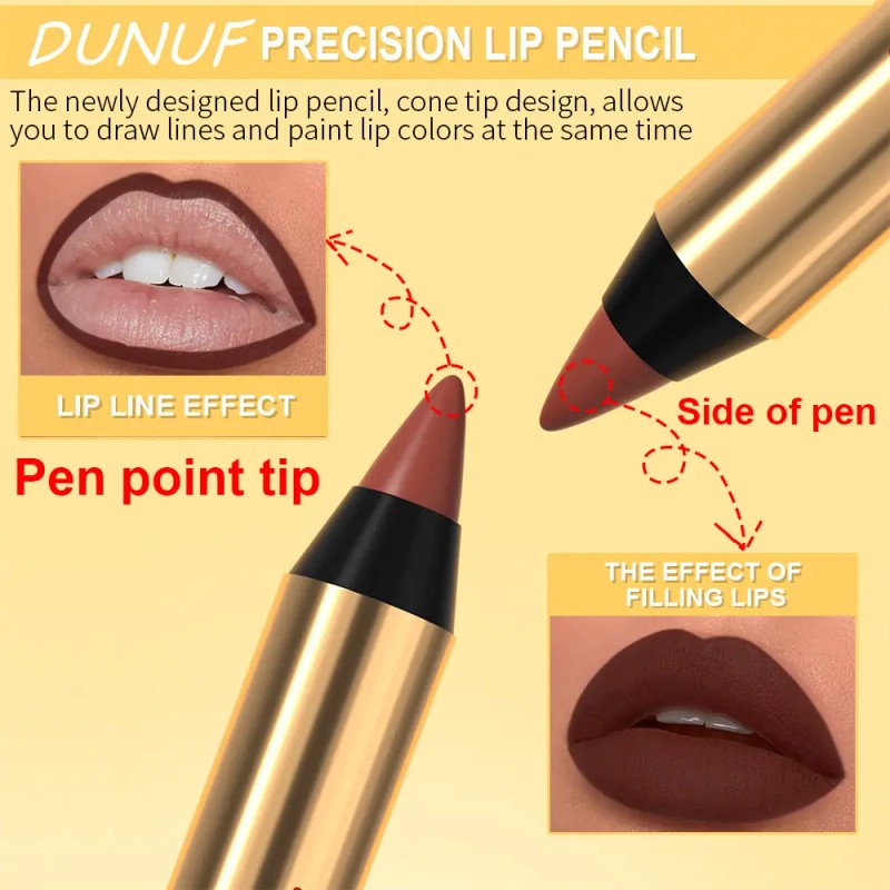 Dunuf 1 Lápiz Labial Mate Fácil De Aplicar No Pegajoso