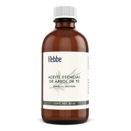 Aceite Esencial Tea Tree Puro, Arbol de Te Cosmético capilar, facial, uso en difusor Aromaterapia, Spa Hebbe Cosmetics & Ludika 50ml