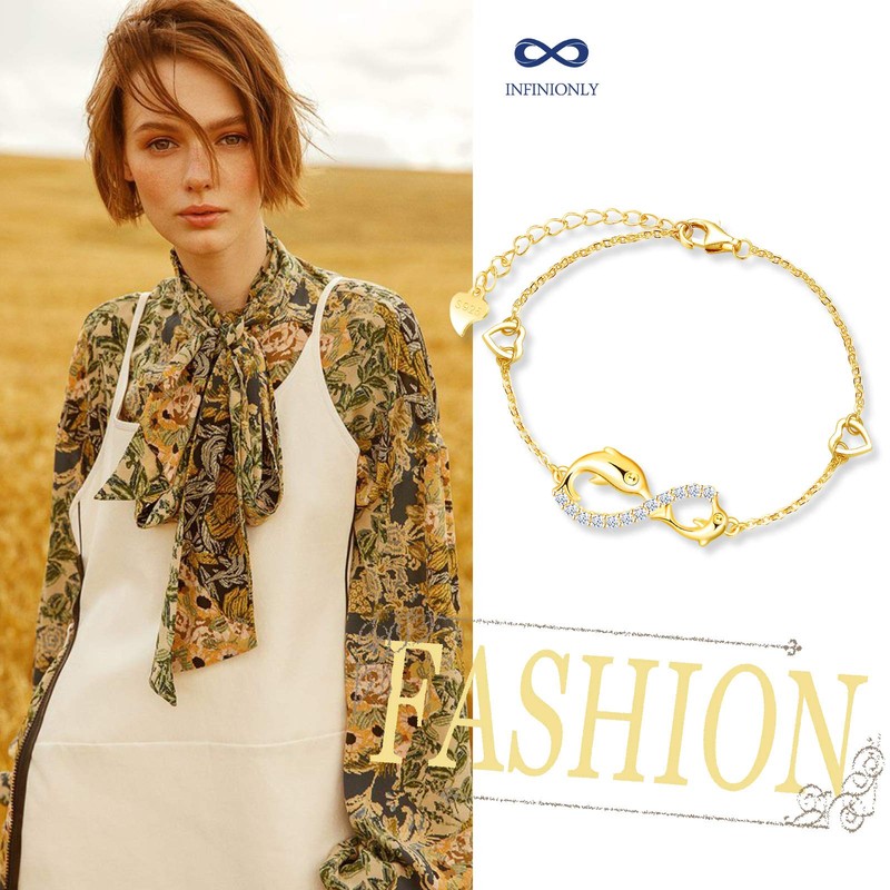 INFINIONLY Women's Bracelets, 925 Sterling Silver Bracelet, Infinity Symbol Bracelets