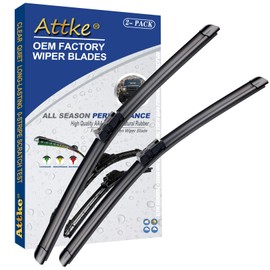 ATTKE OEM Quality Front Windshield Wiper Blades, Factory Replacement Volvo S60 2011-2018 XC70 2008-2018 26"+20" (Set of 2)