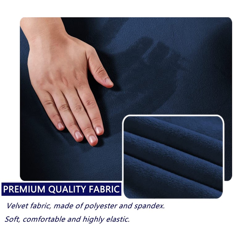GAMUKAI 2 Pack Velvet Stretch Armrest Covers - Non Slip
