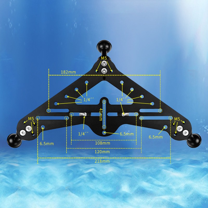 Diving Tray Rig Video Triangular Stabilizer Tripod Base Bracket SLR