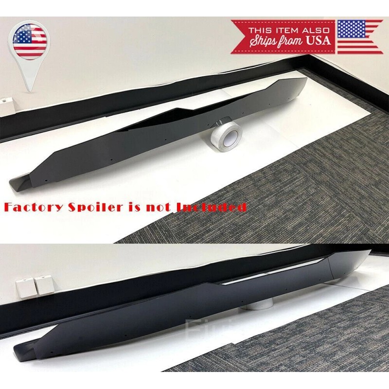 SDeelCase Matt Black Decklid Gurney flap Wing Wickerbill For 10-14