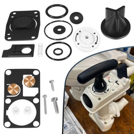YOOWEE 29045-3000 Replacement for Jabsco Marine Manual Toilet Service Kit, Fit for 29090-3000 Compact & 29120-3000 Household Series Toilet (2008 and Up), 29045-3000 Twist N Lock Toilet Service Kits