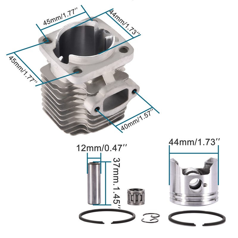 GOOFIT 44 mm 44-6 Large Bore Cylinder Piston Ring Kit