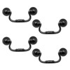Pastlla 4Pcs Antique Bronze Black Cabinet Pull Handles Bail Handle