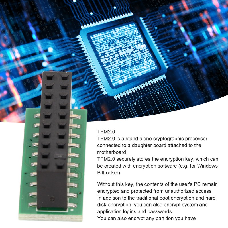 TPM2.0 Encryption Security Module LPC 20Pin Security Module Remote Card