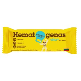 6 barras energéticas de vitamina C de hierro hemo fuente de lino HEMO VITA+ 50 g 1,8 oz