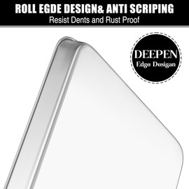 Baking Sheet Cookie Sheet Set of 2, Umite Chef Stainless Steel Baking Pans Tray Professional 10 inch, Non Toxic & Healthy, Mirror Finish & Rust Free, Easy Clean & Dishwasher Safe