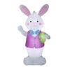 Gemmy 7 FT Easter Bunny Inflatable with Colorful Egg –