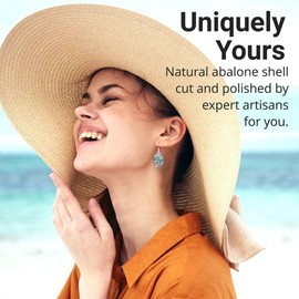 Shop LC 925 Sterling Silver Abalone Shell Solitaire Dangle Drop Earrings Stylish Fashion Beach Gifts Jewelry For Women Unique Gifts for Women Costume Jewelry for Women Christmas Gifts