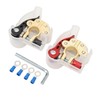 2PCS Car Battery Terminal 4 Way Positive Negative Copper Quick