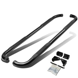 3 Inches Side Step Nerf Bar Running Board Compatible with Dodge Durango Chrysler Aspen 04-09, Stainless Steel, Black Powdercoated