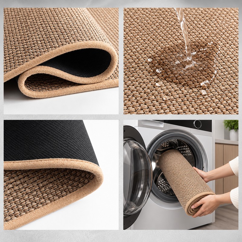 Washable Kitchen Runner Rug for Floor – Non-Slip Rubber Backed