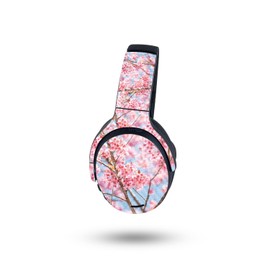 MightySkins Carbon Fiber Skin Compatible with Skullcandy Crusher ANC 2 - Cherry On Sky | Protective, Durable Textured Carbon Fiber Finish | Easy to Apply