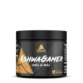 PEAK AshwaGamer - 60 Capsules I 30 Servings I Chill & Skill I for Stress Management I 500 mg Pure Ashwagandha KSM-66® per Serving I Ayurveda I High Dose I Vegan